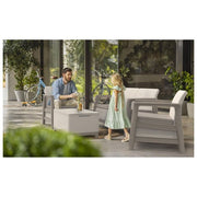Keter Scandi Linea Lounge Set Poltrone  Divano Tavolino contenitore Grigio
