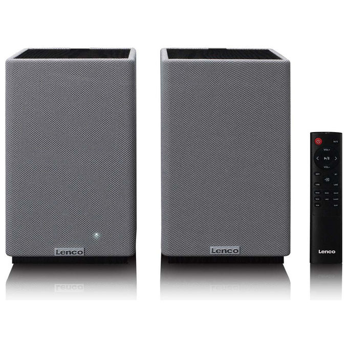 Lenco SPB240BKGY Coppia Casse Attive 2 x 40 W Bluetooth 5.3 Classe D Grigio e Nero