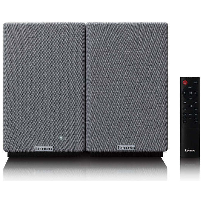 Lenco SPB240BKGY Coppia Casse Attive 2 x 40 W Bluetooth 5.3 Classe D Grigio e Nero