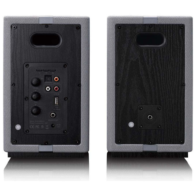 Lenco SPB240BKGY Coppia Casse Attive 2 x 40 W Bluetooth 5.3 Classe D Grigio e Nero