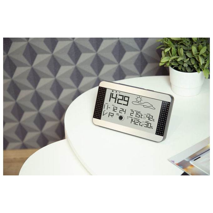 Alecto 8712412533152 WS-1700 Stazione Meteorologica con Sensore Esterno Wireless Display LCD 19,6 cm (7.7'') colore Nero Argento