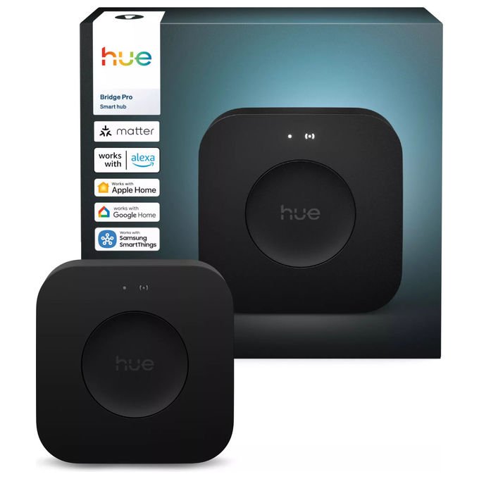 Philips 8720169155114 Bridge Pro Hub Smart Home Wi-Fi Bluetooth ZigBee fino a 150 luci e 50 accessori colore Nero