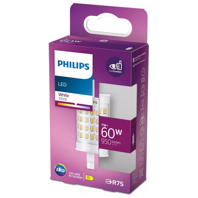 Philips 8720169301894 Faretto LED 60W Equivalenti R7S 78mm Bianco Caldo