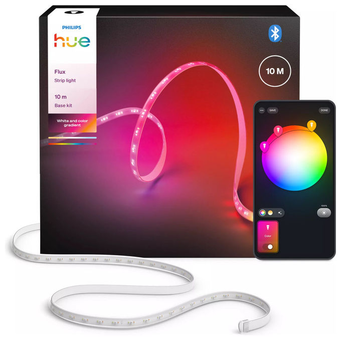 Philips 8721103088215 Striscia di luci Flux Striscia LED intelligente Bluetooth Zigbee 20 W 2000 lm colore Bianco