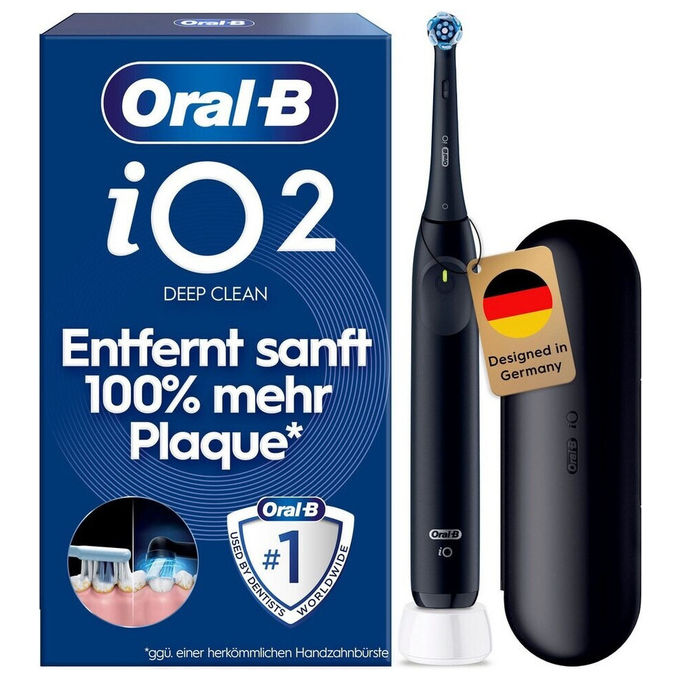Oral-B 8700216615266 iO SERIE 2 Spazzolino elettrico vibrazione 3 modalita' Timer 2 minuti autonomia 4 settimane colore Nero