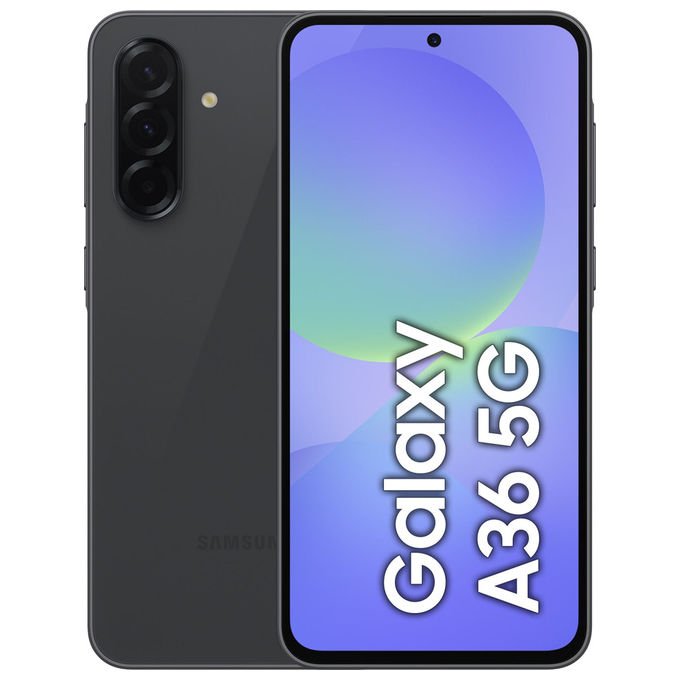 Samsung Galaxy A36 5G, smartphone, 6,7 pollici, 6-128 GB, Nero, Super AMOLED 120 Hz, Android 15, IP67