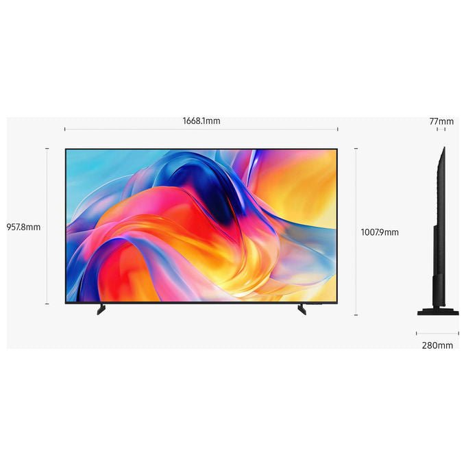 Samsung UE75M70HAUXZT TV Mini LED 75'' 4K UHD Smart TV Tizen Vision AI OTS Lite Wi-Fi DVB-T2 colore Nero