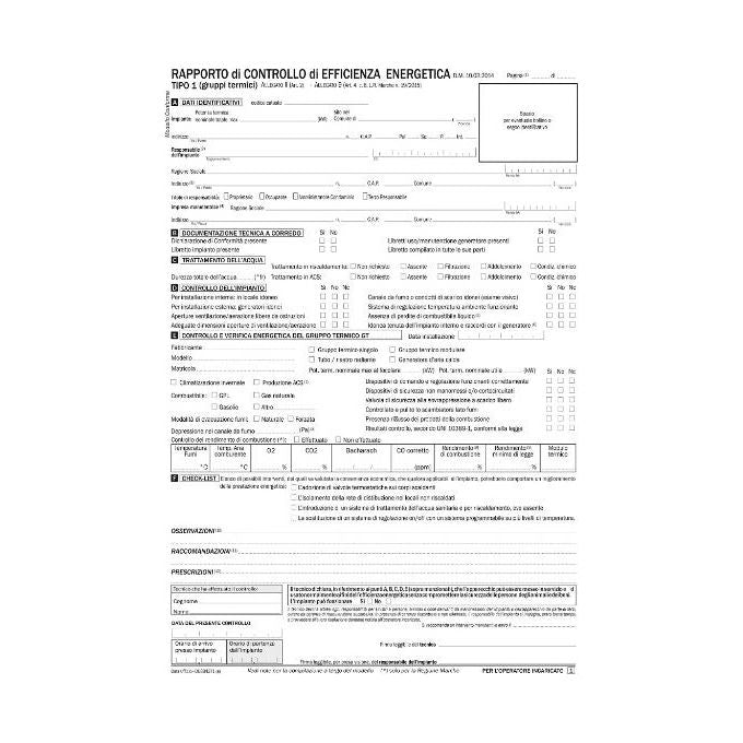 Data Ufficio Confezione 20 Snap Rapporto Controllo Efficienza Energetica