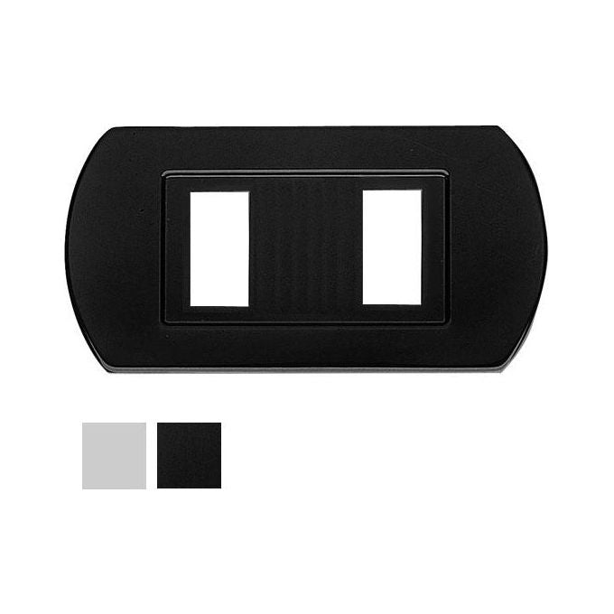 Ghidini Coprinterruttore Minny Nylon 2 Posti nero