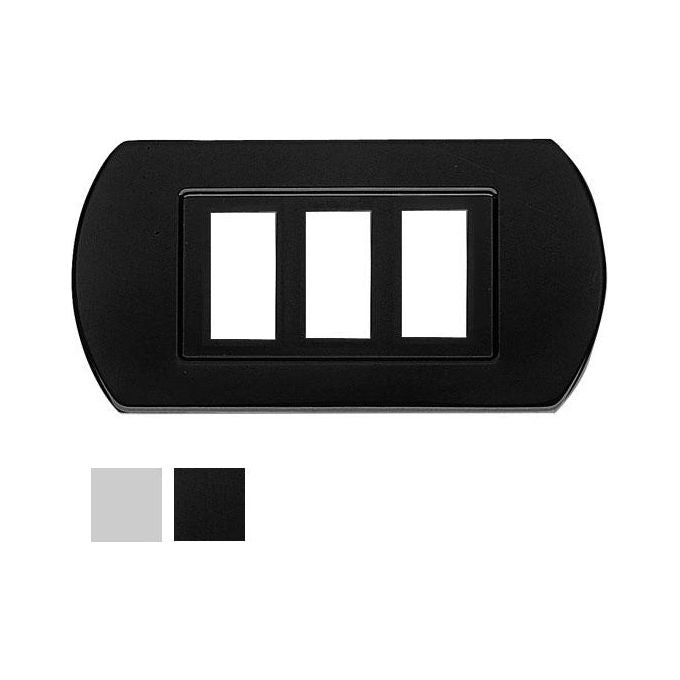 Ghidini Coprinterruttore Minny Nylon 3 Posti nero
