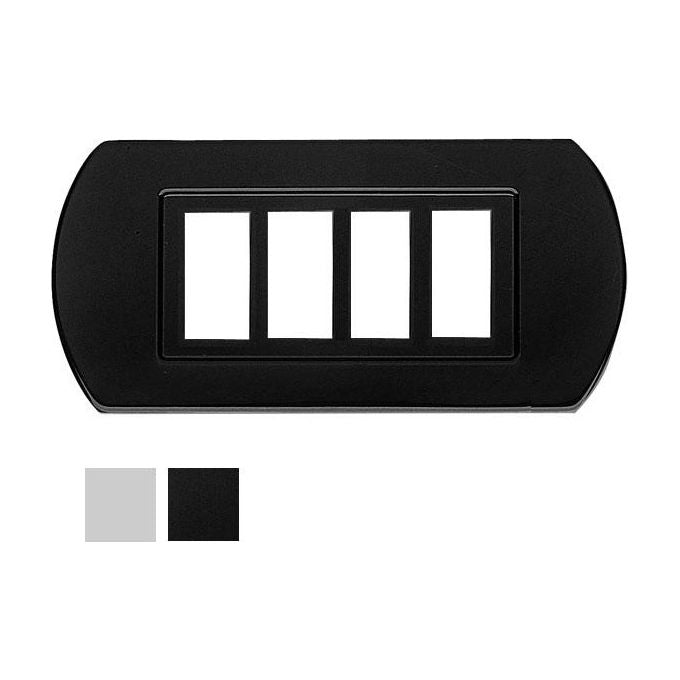 Ghidini Coprinterruttore Minny Nylon 4 Posti nero