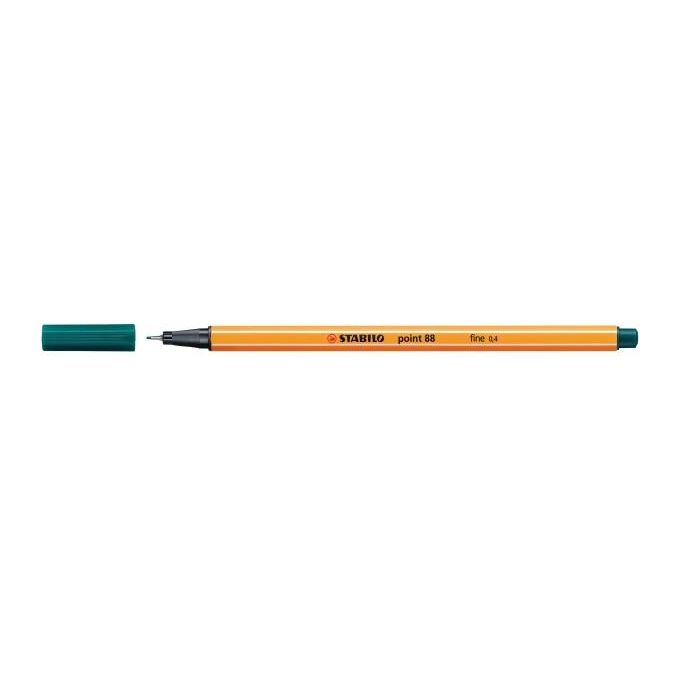 Stabilo Confezione 10 Pezzi Fine Liner Point 88 Verde Pino