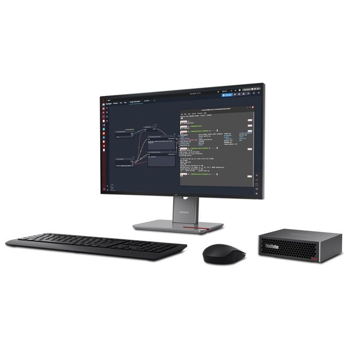 Lenovo 30KL000CIE ThinkStation PGX Mini PC Processore GB10 128 GB 1 TB SSD Wi-Fi 7 Bluetooth 5.3 DGX OS colore Nero