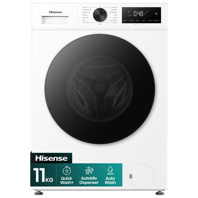 Hisense WF1I1142BWL2 Lavatrice Caricamento Frontale 11 Kg 1400 rpm Classe A 15 programmi (84,5x59,5x59 cm) colore Bianco