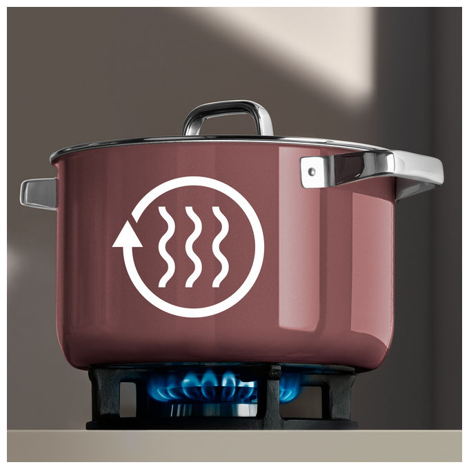 WMF 05.1895.5290 Fusiontec Mineral Pro Tegame con Coperchio in Vetro Rivestimento Antiaderente No Parti Lavabili in Lavastoviglie Sì colore Rosa