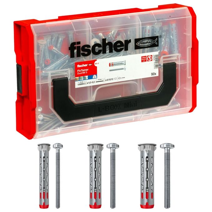 Fischer 572927 FixTainer DuoHM TX Tassello per cavita' e vite M4 M5 M6 8 mm 9,5 mm a 30 mm colore Nero