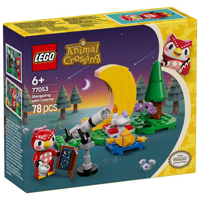 Lego 77053 Animal Crossing Osservando le Stelle con Celeste Set Giocattolo con 78 Pezzi e Minifigure della Civetta Celeste colore Multicolore
