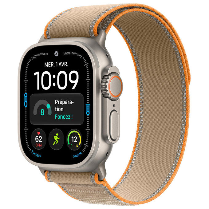Apple MJAJ4QL-A Apple Watch Ultra 4 GPS + Cellular Smartwatch 49 mm con batteria fino a 45 ore monitoraggio salute avanzato e connettivita' satellitare colore Titanio