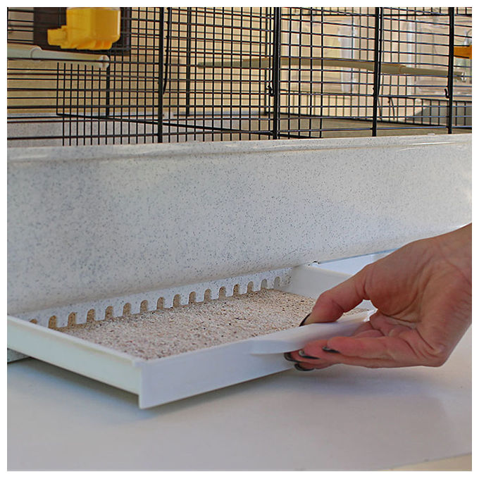 Ferplast Gabbia per Canarini Gabbia Uccelli Esotici CANTO, Gabbietta da Cova Riproduzione con Divisorio e Accessori, 71 x 38 x h 60,5 cm.