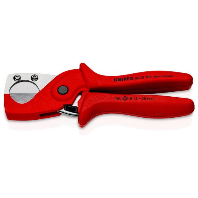 Knipex 90 25 185 Tagliatubi per Tubi in Plastica e Multistrato Diametro Taglio Ø 12 25 mm Lunghezza 185 mm colore Rosso