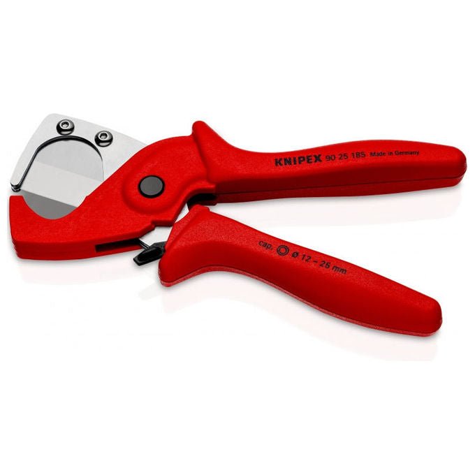 Knipex 90 25 185 Tagliatubi per Tubi in Plastica e Multistrato Diametro Taglio Ø 12 25 mm Lunghezza 185 mm colore Rosso
