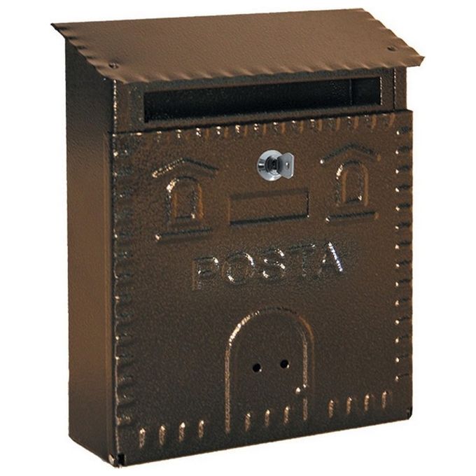 Cassetta Lettere Rustica 2600 Ferro Verniciato Nero 270 X220X70 Mm