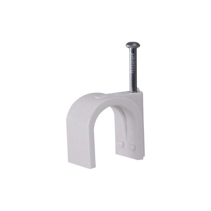 Confezione 100 Pz. Graffette Fissacavi Colore Bianco