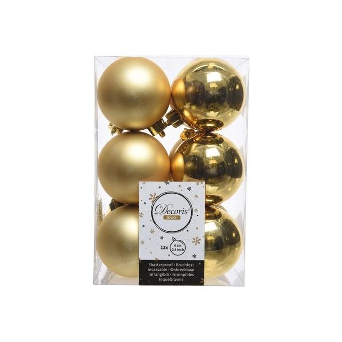Amicasa Confezione 12 Sfere 60mm Gold
