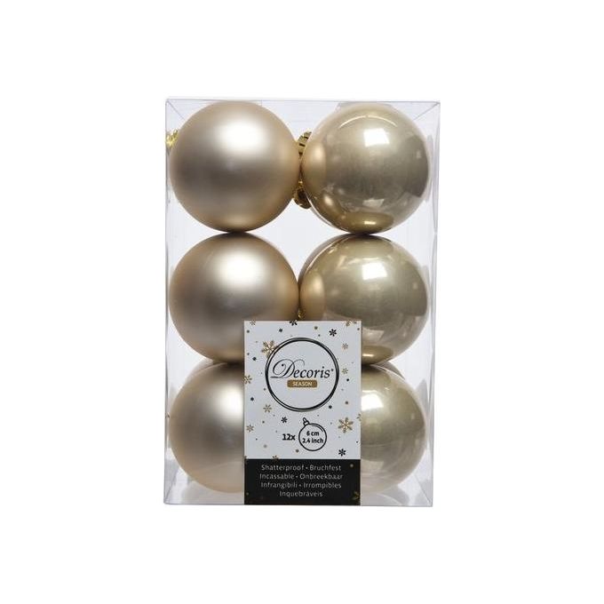 Amicasa Confezione 12 Sfere 60mm Pearl