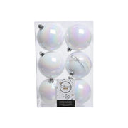 Amicasa Confezione 6 Sfere 80mm White Iris