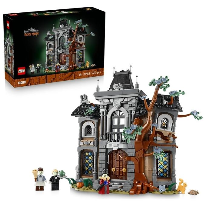 Lego 11383 Icons Kit di Modellismo per Adulti con 1420 Pezzi Minifigure Fosforescenti e Interni Gotici colore Nero