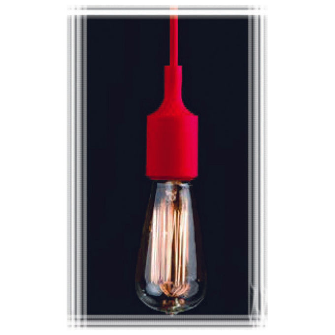 Sospensione Fantasy E27 Rosso -Ftro150