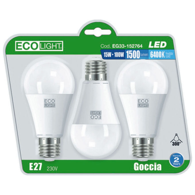 Lampadina Ecolight Led E27 Sf15W F.3Pz