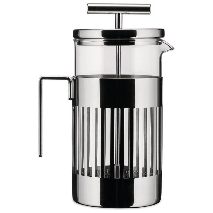 Alessi 9094-8 Caffettiera a presso-filtro o infusiera 8 tazze 720 ml Acciaio Inox Vetro pirofilo colore Inox