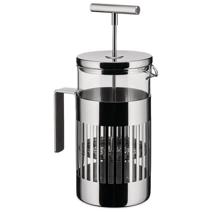 Alessi 9094-8 Caffettiera a presso-filtro o infusiera 8 tazze 720 ml Acciaio Inox Vetro pirofilo colore Inox