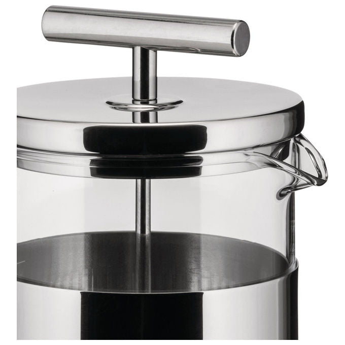 Alessi 9094-8 Caffettiera a presso-filtro o infusiera 8 tazze 720 ml Acciaio Inox Vetro pirofilo colore Inox