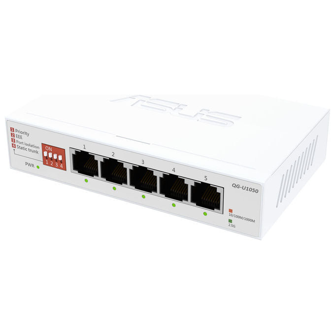 Asus 90IG09Z0-MO3B00 QG-U1050 Switch Non Gestito 5 Porte 2.5G Ethernet 100-1000-2500 Colore Bianco