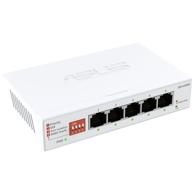 Asus 90IG09Z0-MO3B00 QG-U1050 Switch Non Gestito 5 Porte 2.5G Ethernet 100-1000-2500 Colore Bianco