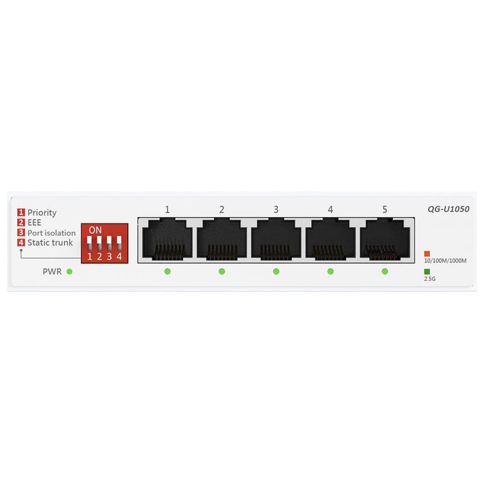 Asus 90IG09Z0-MO3B00 QG-U1050 Switch Non Gestito 5 Porte 2.5G Ethernet 100-1000-2500 Colore Bianco
