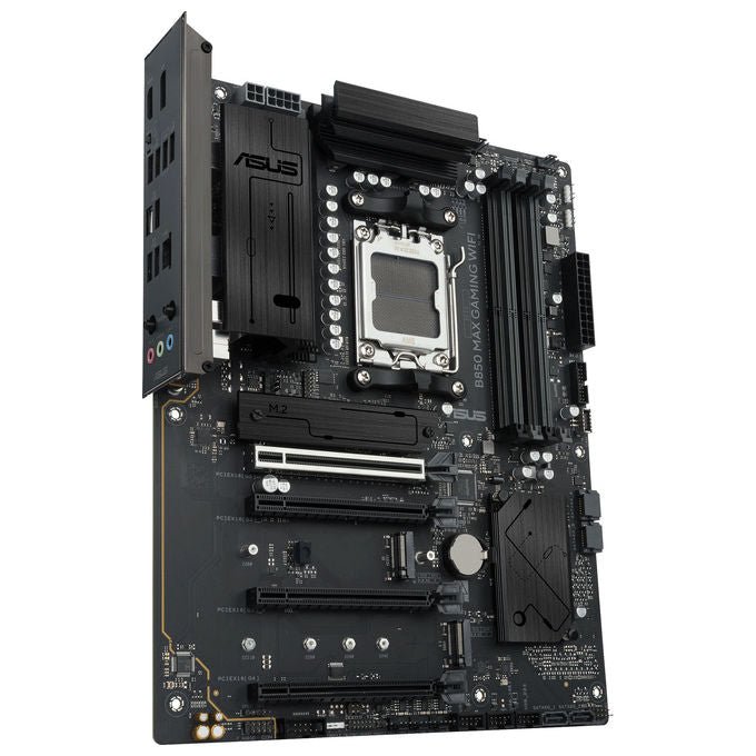 ASUS scheda madre B850 MAX GAMING WIFI, socket AM5, chipset AMD B850, DDR5, PCIe 5.0, 3 slot M.2, Wi-Fi 6E, ATX, nera
