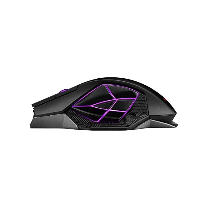 ASUS ROG Spatha X Mouse Gaming Dual-Mode (Wireless e USB-C), Sensore Ottico 19.000 DPI, 12 Tasti Programmabili, Socket Switch Push-Fit, ROG Micro Switch, Base di Ricarica Magnetica, ROG Paracord, Nero