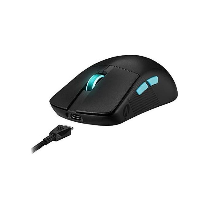 ASUS ROG Harpe Ace Aim Lab Edition Mouse Gaming, Super Leggero, 36000 dpi, Wireless 2.4 GHz, Bluetooth, Bassa Latenza, USB, Batteria a Lunga Durata, Illuminazione RGB Aura Sync