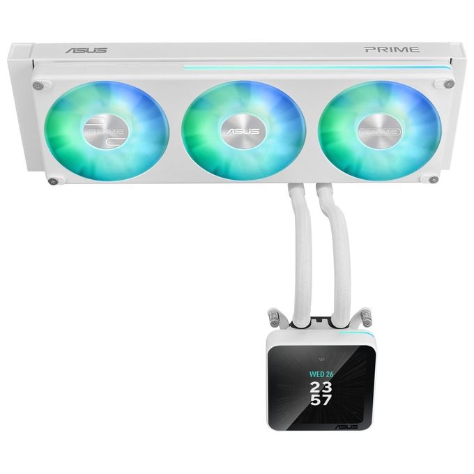 Asus 90RC01W2-B0EAY0 PRIME SLC II Dissipatore a Liquido 360 ARGB LCD Display IPS 3 95 pollici Ventole Preinstallate colore Bianco