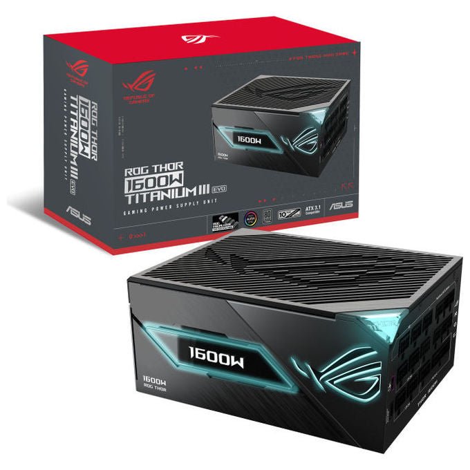 Asus 90YE00VB-B0NA00 ROG-THOR-1600T3-GAMING-EVO Alimentatore per Computer 1600 W 80 PLUS Titanium ATX Grigio