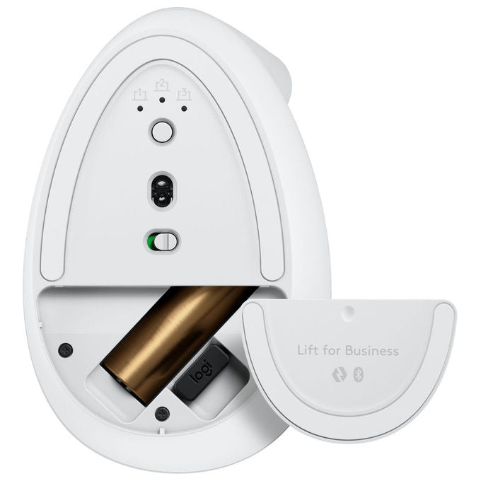 Logitech 910-006496 Lift Mysz Biurowa Prawor?czna RF Wireless Bluetooth 4000 DPI Przyciski Dostosowalne Klikanie Ciche Kolor Bia?y
