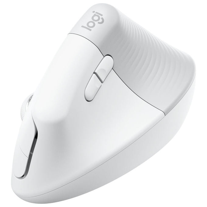 Logitech 910-006496 Lift Mysz Biurowa Prawor?czna RF Wireless Bluetooth 4000 DPI Przyciski Dostosowalne Klikanie Ciche Kolor Bia?y