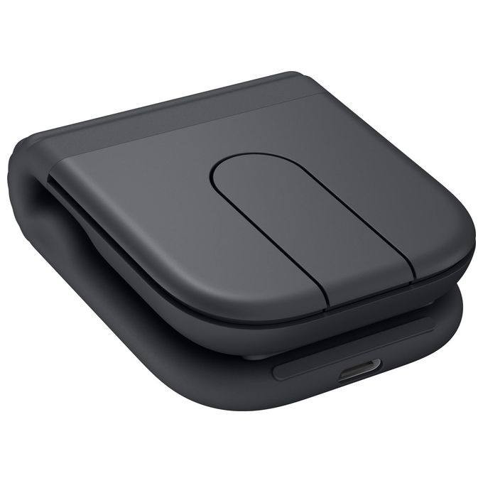 Logitech 910-007604 Mobi Fold Mouse Viaggio Ambidestro RF Wireless + Bluetooth 4000 DPI Touch Grafite
