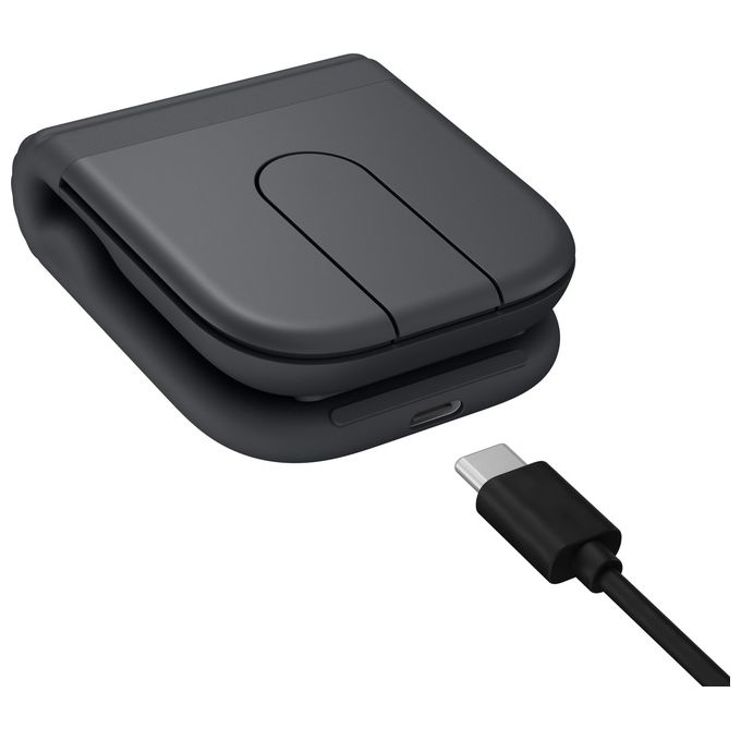 Logitech 910-007604 Mobi Fold Mouse Viaggio Ambidestro RF Wireless + Bluetooth 4000 DPI Touch Grafite