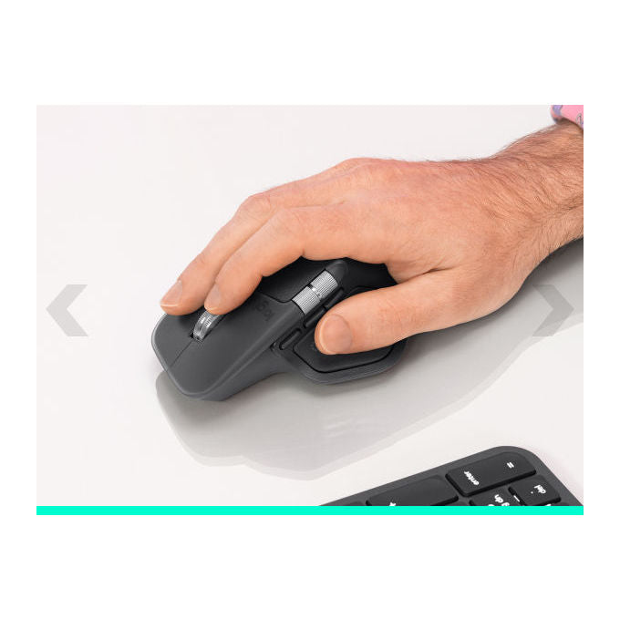Logitech 910-007617 MX Master 4 for Business Mouse Wireless 8000 DPI con Scrolling MagSpeed e Clic Silenziosi colore Grafite