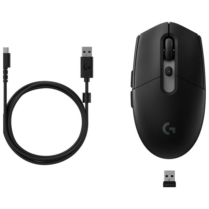 Logitech 910-007740 G305 X Mouse Gaming Wireless fino a 44000 DPI 6 pulsanti LIGHTSYNC RGB colore Nero